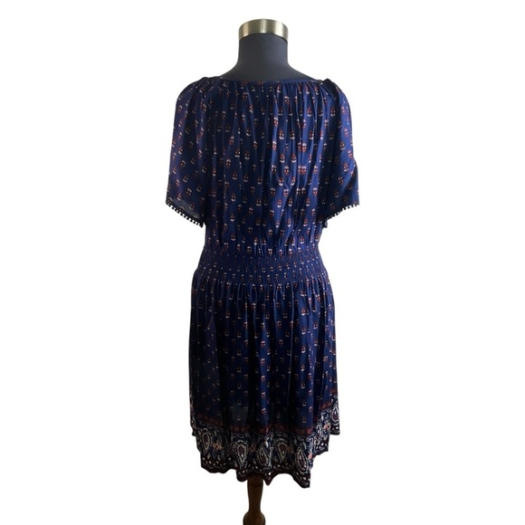 J Gee Free People inspired Blue Paisley Print Boho Dress - Picture 3 of 15